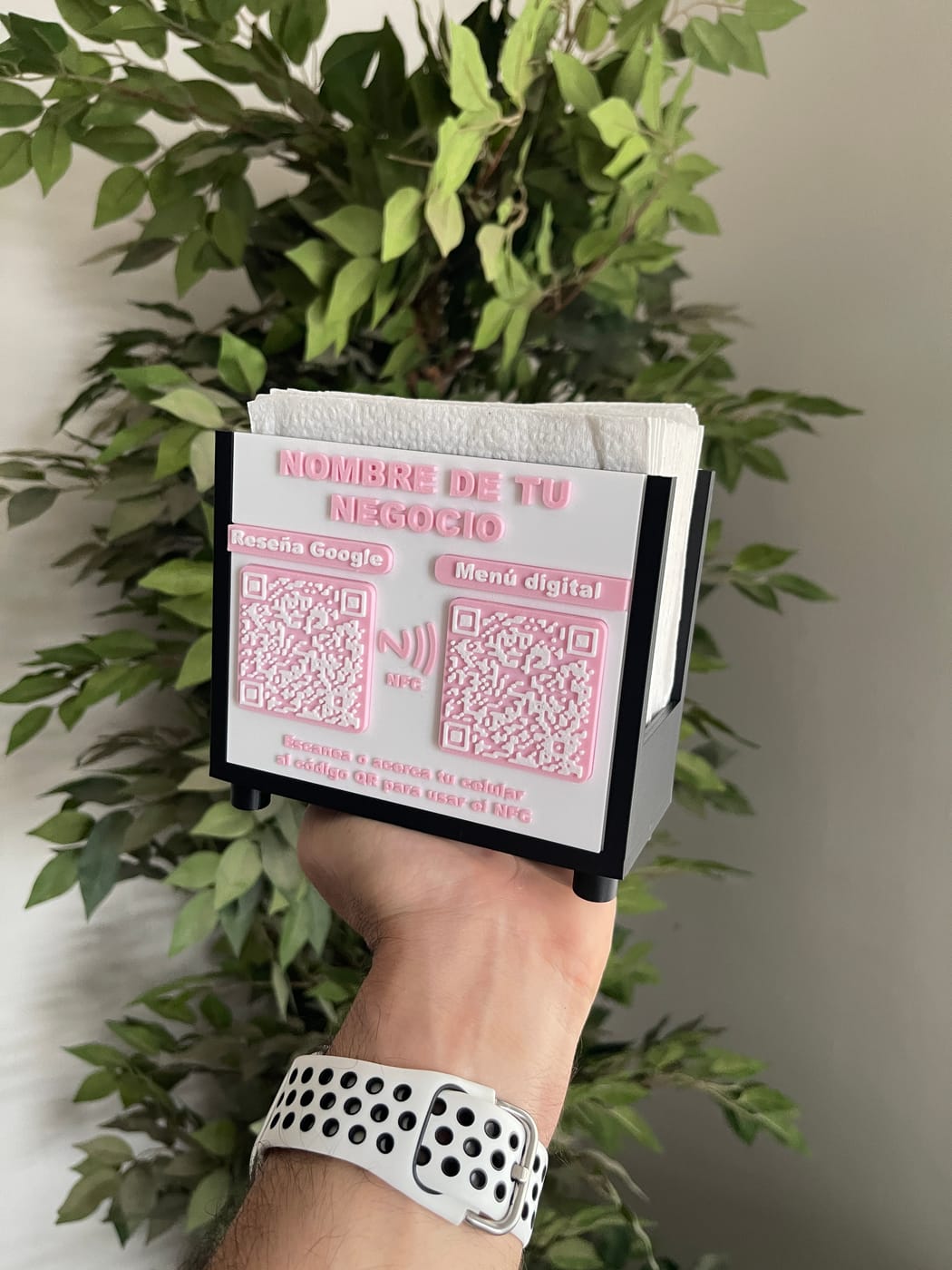 Servilletero Inteligente Personalizado | QR + NFC